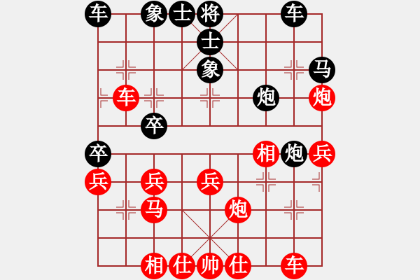 象棋棋譜圖片：?jiǎn)柷閇344463601] -VS- 小棋迷[1159553303]后勝 - 步數(shù)：30 