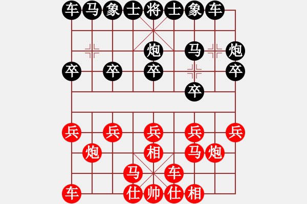 象棋棋谱图片：高君胜（红先负）许波.XQF - 步数：10 