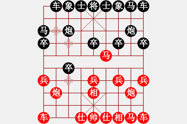 象棋棋譜圖片：仙人指路（黑勝） - 步數(shù)：10 