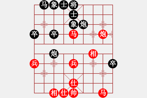 象棋棋譜圖片：48局 A05- 過(guò)河炮局-小蟲引擎23層 (先和) BugChess19-04-09 x64 N - 步數(shù)：40 