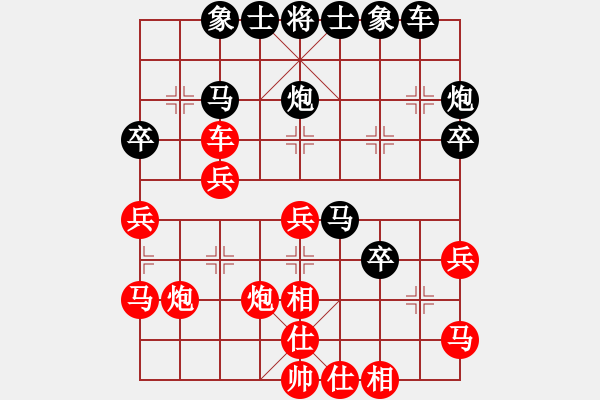 象棋棋譜圖片：輝月(業(yè)九三) 勝 昆侖 A60 過宮炮局 - 步數(shù)：40 