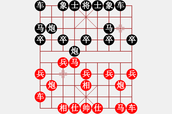 象棋棋譜圖片：青島 遲新德 勝 煙臺 曲俊凱 2014年山東省棋王賽 A30 飛相對左過宮炮 - 步數(shù)：10 