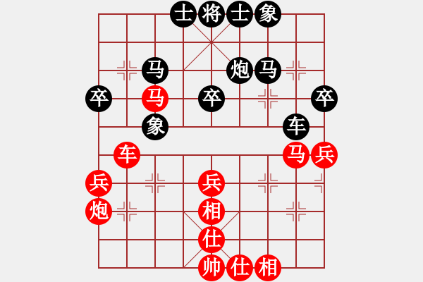 象棋棋譜圖片：醉舞落花間(7段)-和-鐵馬全戈(8段) - 步數(shù)：40 