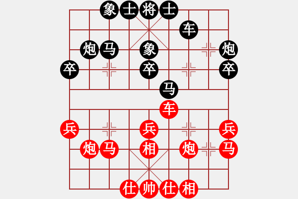 象棋棋譜圖片：標(biāo)準(zhǔn)也不是絕對(duì)的?。。。。?！隨不同時(shí)空而變?。。。。?！沒(méi)有什么固定的?。。?！ - 步數(shù)：30 