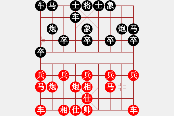 象棋棋譜圖片：實戰(zhàn)對局記錄8——飛象應對過宮炮 - 步數(shù)：10 