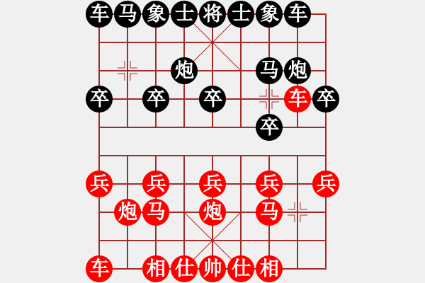 象棋棋譜圖片：列炮局（業(yè)四升業(yè)五評測對局)我先勝 - 步數(shù)：10 