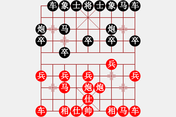 象棋棋谱图片：广东 黄文俊 和 上海 谢靖 - 步数：10 