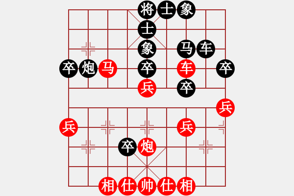 象棋棋譜圖片：譜論變(1段)-負-三將就餐好(6段) - 步數(shù)：40 