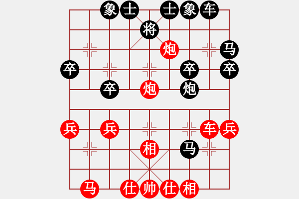 象棋棋譜圖片：20190414 后負(fù)劉晨峰 仕角炮對(duì)右中炮 紅炮八進(jìn)四 兵三進(jìn)一 - 步數(shù)：30 