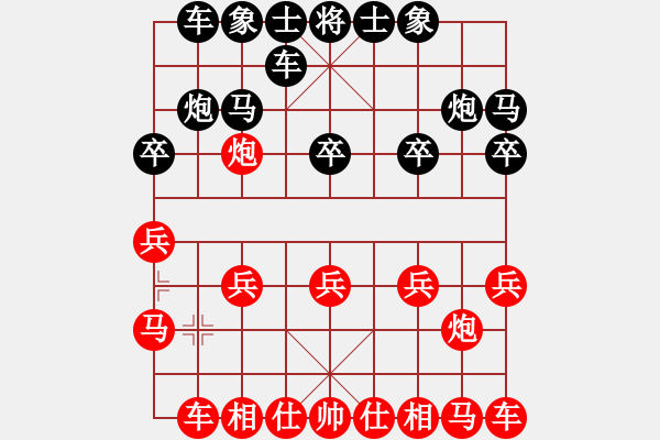 象棋棋譜圖片：象棋愛好者 VS 初級棋士 - 步數(shù)：10 