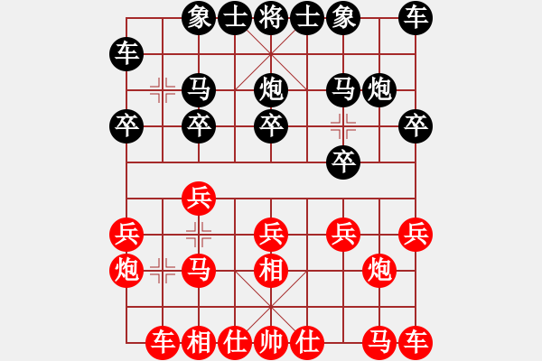 象棋棋譜圖片：吾業(yè)余棋手(4段)-勝-江南一匹狼(4段) - 步數(shù)：10 