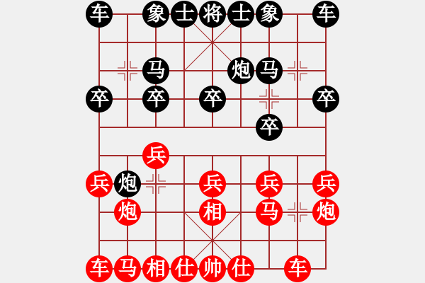 象棋棋譜圖片：品棋茶茶[紅] -VS- 笑俠神書(shū)[黑] - 步數(shù)：10 