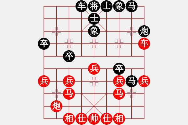 象棋棋譜圖片：二核旋風炮(月將)-和-萬法不容(月將) - 步數：30 