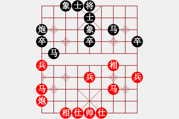 象棋棋譜圖片：gdujn(9星)-和-指尖(9星) - 步數(shù)：40 