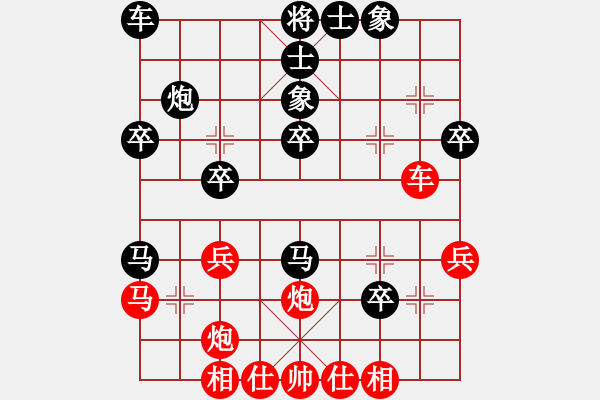 象棋棋譜圖片：關(guān)工委(9級(jí))-負(fù)-閃電手(8段) - 步數(shù)：30 