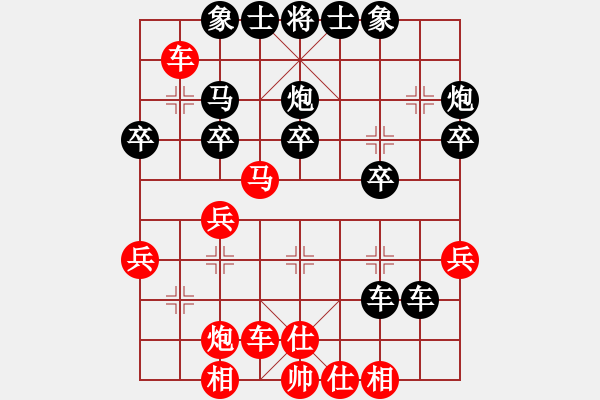 象棋棋譜圖片：得子得先為得勝，得子失先卻會(huì)輸，棄子重得先。例1 - 步數(shù)：0 