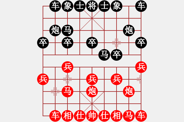 象棋棋譜圖片：1610211035 蒲公英-勝弈，無(wú)車(chē)棋局！.pgn - 步數(shù)：10 