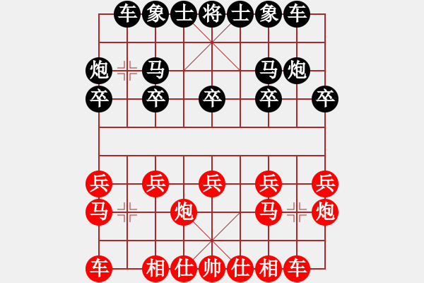 象棋棋譜圖片：andy5513066紅負葬心【仕角炮對進左馬】 - 步數(shù)：10 