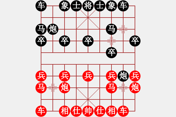 象棋棋譜圖片：醉棋渡河[紅] -VS- 與眾不同[黑] - 步數(shù)：10 