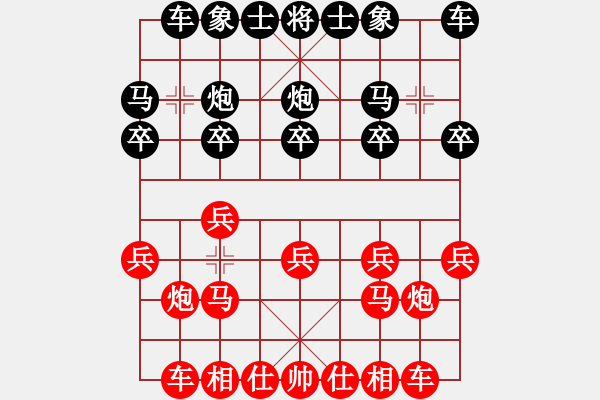 象棋棋譜圖片：仙人指路（業(yè)四升業(yè)五評測對局）我先勝 - 步數(shù)：10 