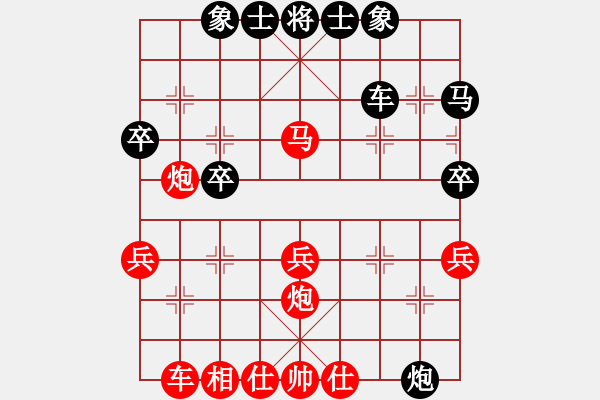 象棋棋譜圖片：獨獨往(3段)-負(fù)-明月墨花香(1段) - 步數(shù)：40 