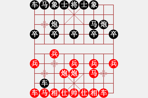 象棋棋譜圖片：2008年2月25日擂臺第1局 熱血盟_象棋教父[紅] -VS- 熱血盟富貴張[黑] - 步數(shù)：10 