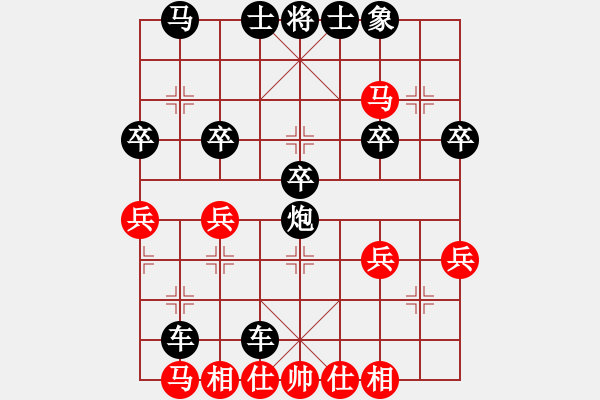 象棋棋譜圖片：2008年2月25日擂臺第1局 熱血盟_象棋教父[紅] -VS- 熱血盟富貴張[黑] - 步數(shù)：36 