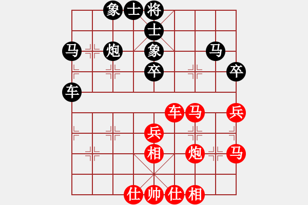 象棋棋譜圖片：17第13屆全運會第6輪 趙天元 和 申嘉偉 - 步數(shù)：40 