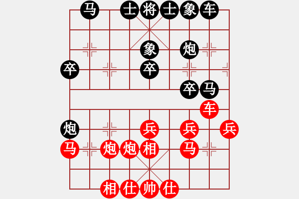 象棋棋譜圖片：過宮炮對黑3路卒飛右象（基本格式） - 步數(shù)：31 