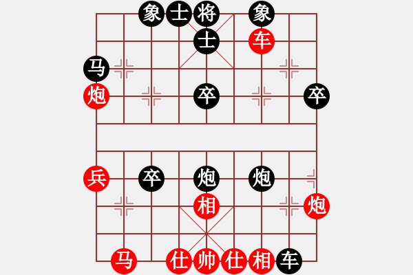 象棋棋譜圖片：起馬局巡河泡vs封車邊馬1左手切菜9段勝初學(xué)者之一9段 - 步數(shù)：40 