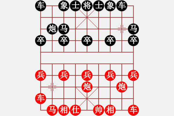 象棋棋譜圖片：那一炮的溫柔先勝德恩解放配件 - 步數(shù)：10 