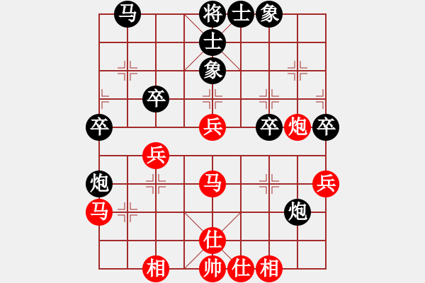 象棋棋譜圖片：金龍象棋(9星)-和-abcdeedcba(9星) - 步數(shù)：40 