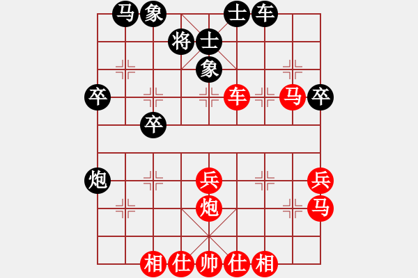 象棋棋譜圖片：紫貝殼(地煞)-勝-菲島麒麟(地煞)中炮對后補列炮卒3進1 - 步數(shù)：40 