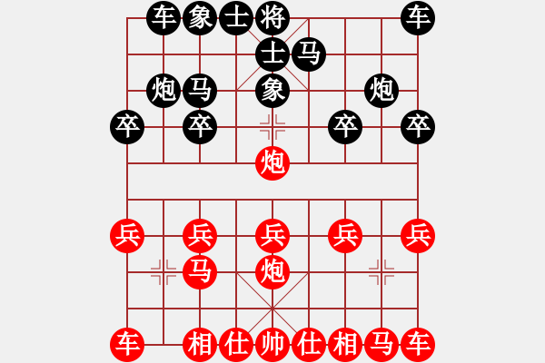 象棋棋譜圖片：支士應(yīng)中炮：輕松勝出 - 步數(shù)：10 