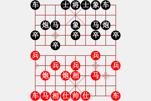 象棋棋譜圖片：寒河之冰[紅先負(fù)] -VS- 贏一盤實(shí)在難[黑] 過(guò)宮炮對(duì)進(jìn)左馬 - 步數(shù)：10 