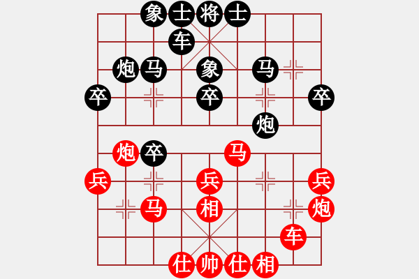 象棋棋譜圖片：阿德樹五(8段)-勝-不會(huì)飛的豬(8段) - 步數(shù)：30 