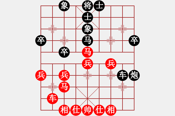 象棋棋譜圖片：JKA五八炮正馬炮壓馬左直車對(duì)三步虎轉(zhuǎn)屏風(fēng)馬挺3卒巡河炮 - 步數(shù)：40 