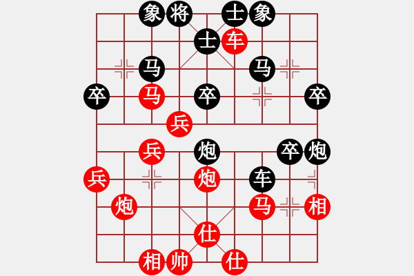 象棋棋譜圖片：平陽府(6段)-和-真棋州王(4段) - 步數(shù)：40 