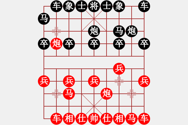 象棋棋譜圖片：馬麟       先和 胡明       - 步數(shù)：10 