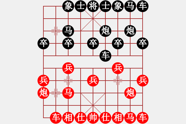 象棋棋譜圖片：負(fù)分太后 魚[紅] -VS- ●雪山紅狼[黑](3) - 步數(shù)：10 