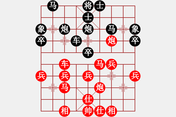 象棋棋譜圖片：2023.5.12.36順炮直車對(duì)橫車士六進(jìn)五先勝宋彥君 - 步數(shù)：30 