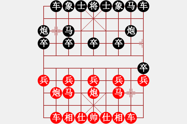 象棋棋譜圖片：橫才俊儒[292832991] -VS- 老K[306713214] - 步數(shù)：10 