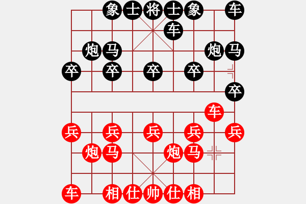 象棋棋譜圖片：X 別小看弟[1511](紅方) v.s. X 唐太宗攻城[1524](黑方) - 步數(shù)：10 