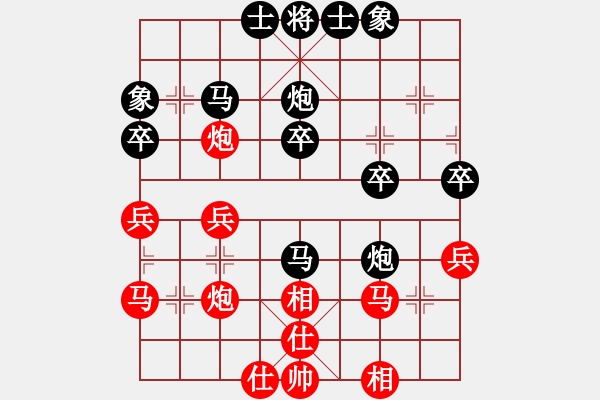 象棋棋譜圖片：順炮局（我后勝Q(mào)Q評測業(yè)五棋手） - 步數(shù)：30 