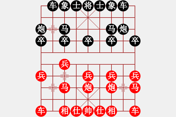 象棋棋譜圖片：左三步虎應(yīng)中炮（業(yè)五升業(yè)六評(píng)測(cè)對(duì)局）我后勝 - 步數(shù)：10 