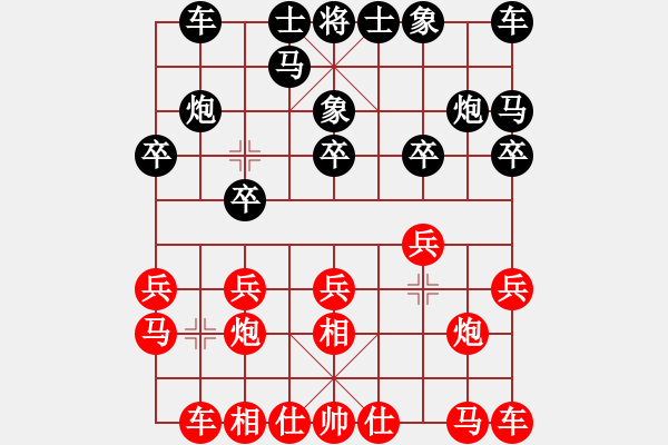 象棋棋譜圖片：2022.3.25.4JJ評測先勝飛相局對進3卒紅兵底炮 - 步數(shù)：10 