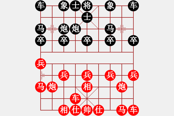 象棋棋譜圖片：張曉平     先勝 馬文峰     - 步數(shù)：10 