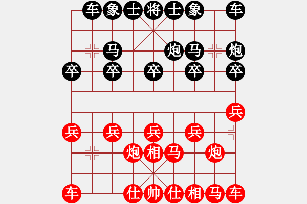 象棋棋譜圖片：下棋能手。1紅負葬心【飛相對左過宮炮】 - 步數(shù)：10 