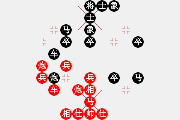 象棋棋譜圖片：牛皮九段(月將)-和-真正硬漢(人王) - 步數(shù)：40 