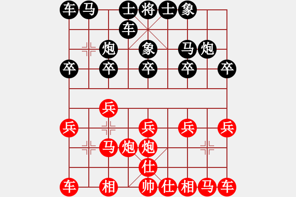 象棋棋譜圖片：初學(xué)者之一(5段)-勝-長(zhǎng)春狂刀(3段) - 步數(shù)：10 